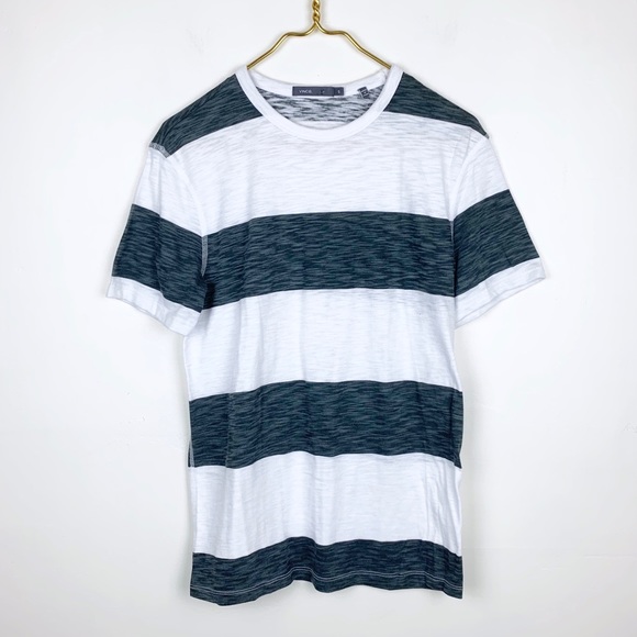 Men’s Vince Striped Short Sleeve Tee Shirt - Picture 1 of 5